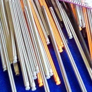 K'NEX 190 mm  rods, grey, black, orange.